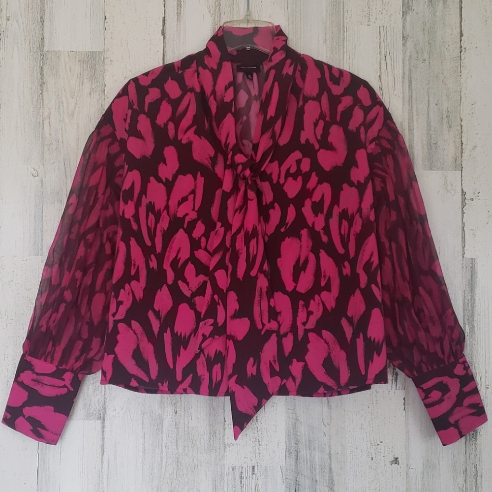Who What Wear puff-sleeved blouse with tie